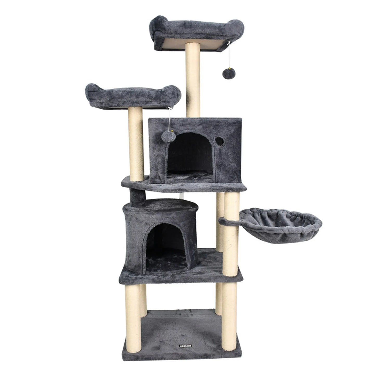 GOOPAWS 27-in Faux Fur Cat Tree & Condo