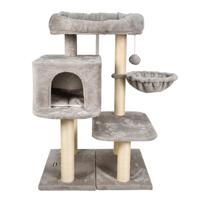 GOOPAWS Multi-Level 60-in Faux Fur Cat Tree & Condo