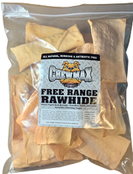 Peanut Butter Flavored Rawhide Chips for Dogs – 1.5 lb Bag