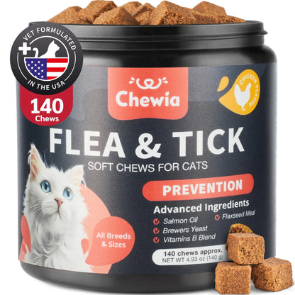 Natural Flea & Tick Protection Chews for Cats