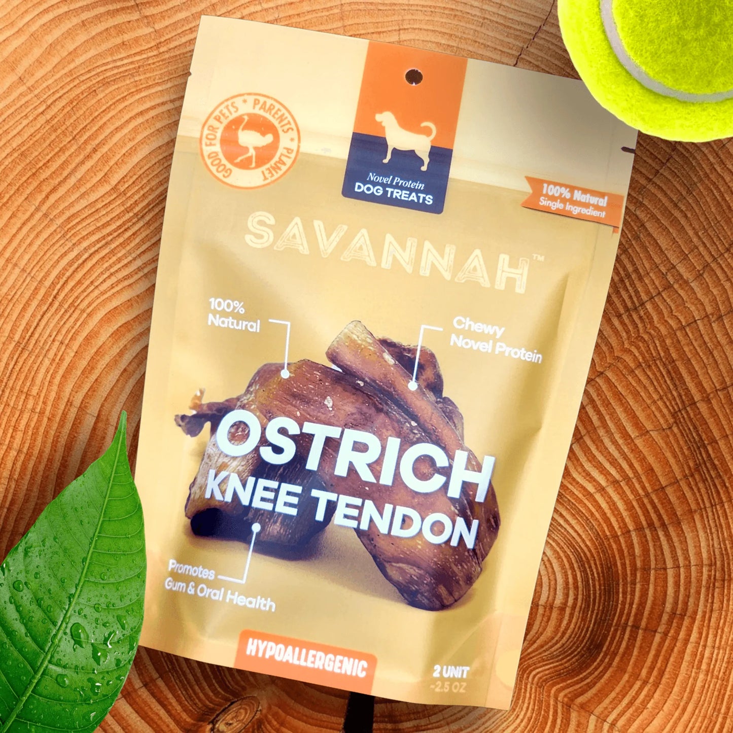 Savannah Pet Food Chewy Ostrich Knee Tendon