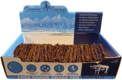 Canine Caviar Buffalo Stix Braided Treats – 12”