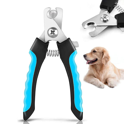 Coupe-ongles professionnel pour animaux de compagnie avec garde de sécurité Ciseaux en acier inoxydable pour chiens et chats pour le soin des griffes Fournitures de toilettage Taille unique