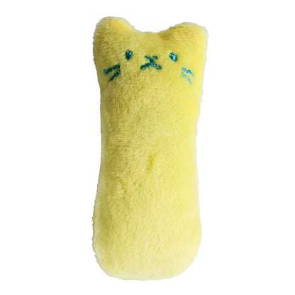 Jouets à mâcher en cataire pour chats, drôles, interactifs, en peluche, pour animaux de compagnie, jouet vocal à mordiller pour chatons, à mordre avec le pouce, pour chats.