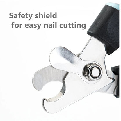 Coupe-ongles professionnel pour animaux de compagnie avec garde de sécurité Ciseaux en acier inoxydable pour chiens et chats pour le soin des griffes Fournitures de toilettage Taille unique