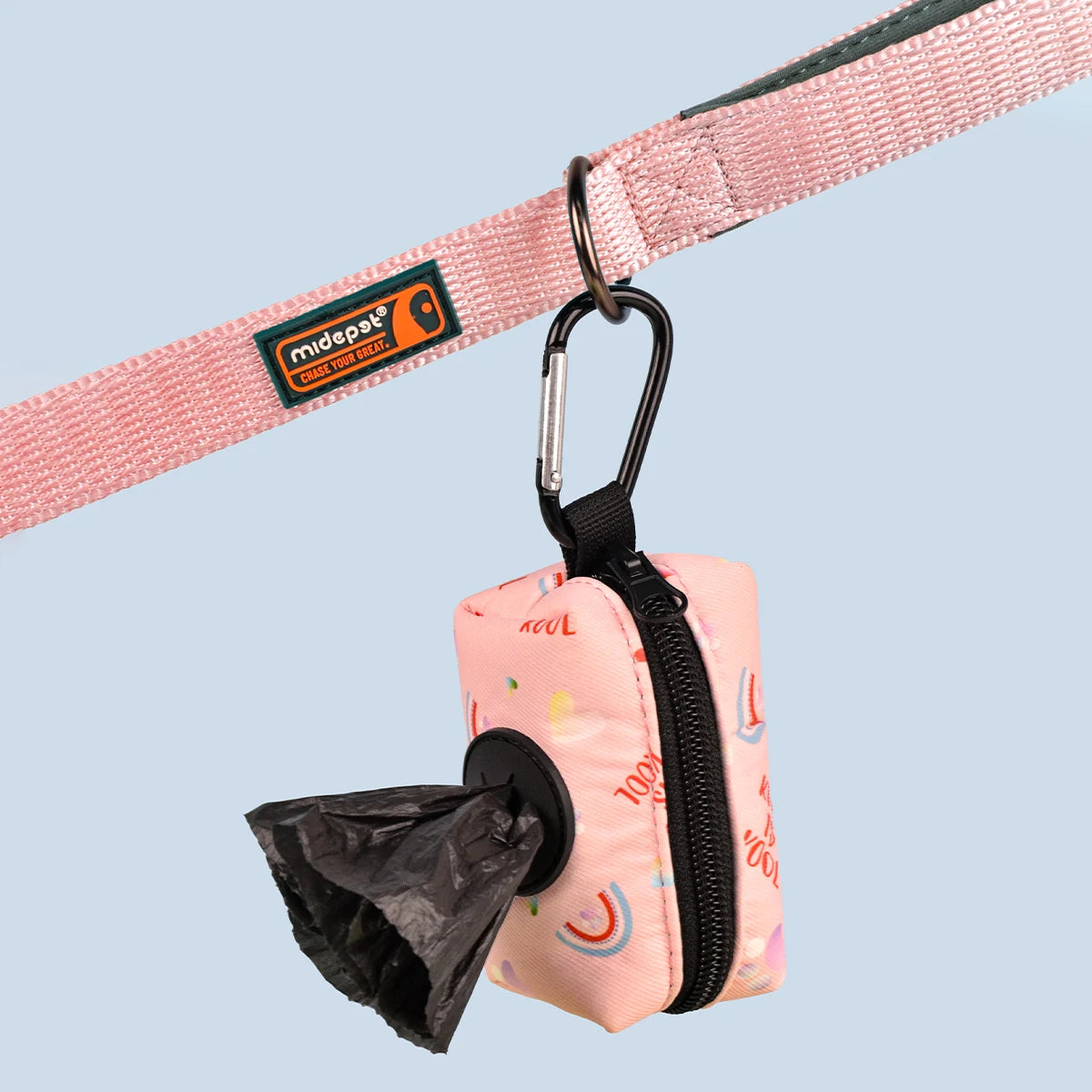 Rainbow Print Fashion Design Dog Poo Bag Holder