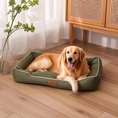 Lit pour chien carré Four Season pour grand chien, matelas résistant aux morsures, lit pour chat, lit pour chien épais et doux, canapé imperméable, maison pour animaux de compagnie