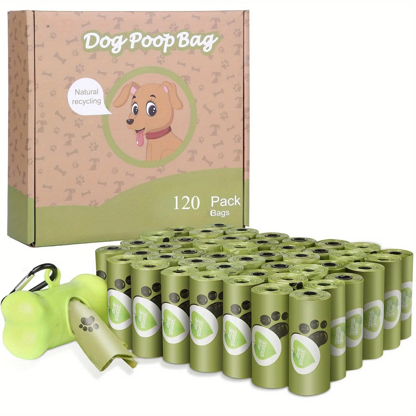 120 Count Biodegradable Dog Poop Bags Leak-Proof