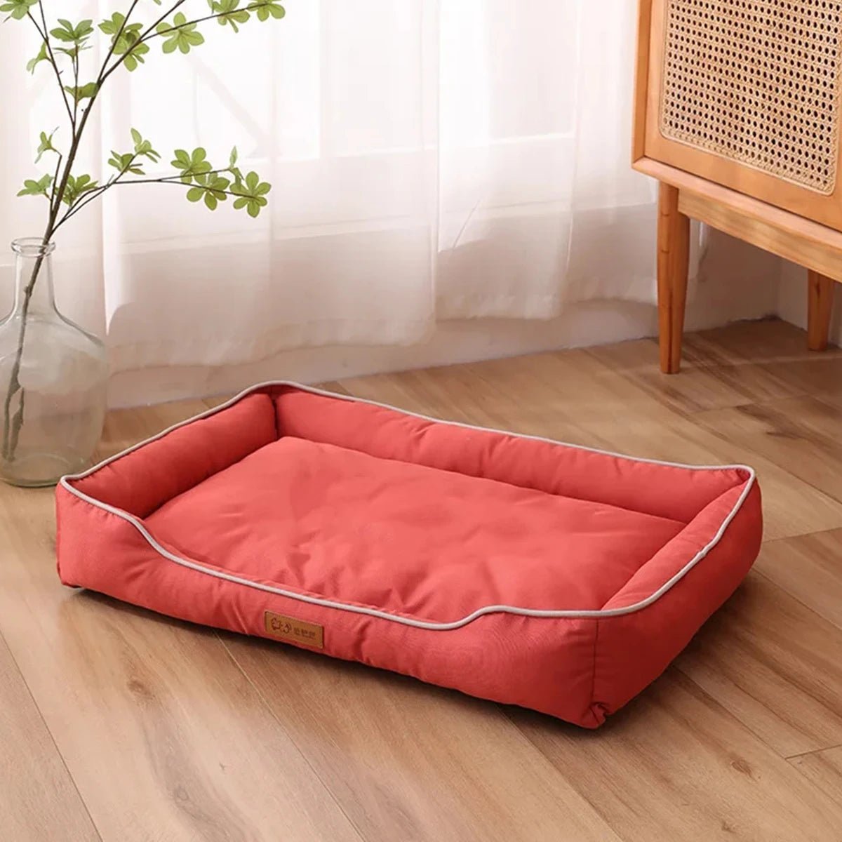 Lit pour chien carré Four Season pour grand chien, matelas résistant aux morsures, lit pour chat, lit pour chien épais et doux, canapé imperméable, maison pour animaux de compagnie