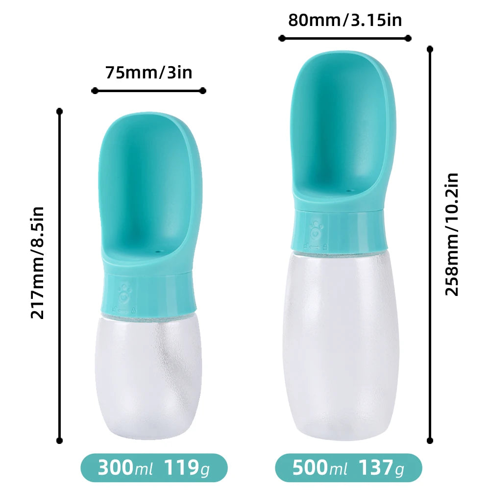 300ml 500ml Dog Water Bottle Portable Drinking Bowl
