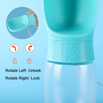 300ml 500ml Dog Water Bottle Portable Drinking Bowl