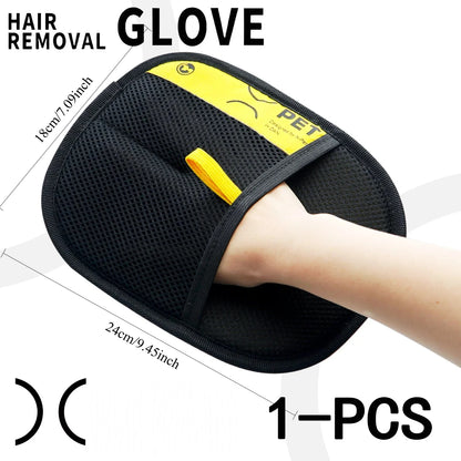 2 in 1 Pet Hair Removal Mitts for Cats Dogs Electrostatic Grooming Glove