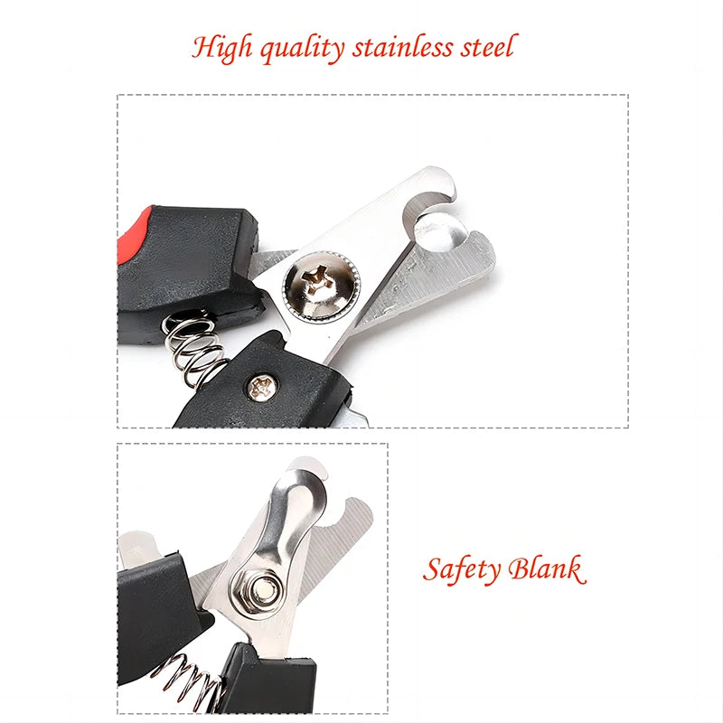 Coupe-ongles pour animaux de compagnie avec lame en forme de faucille, grandes pinces à ongles en acier inoxydable, ciseaux de toilettage multifonctions pour chat et chien (type Teddy)