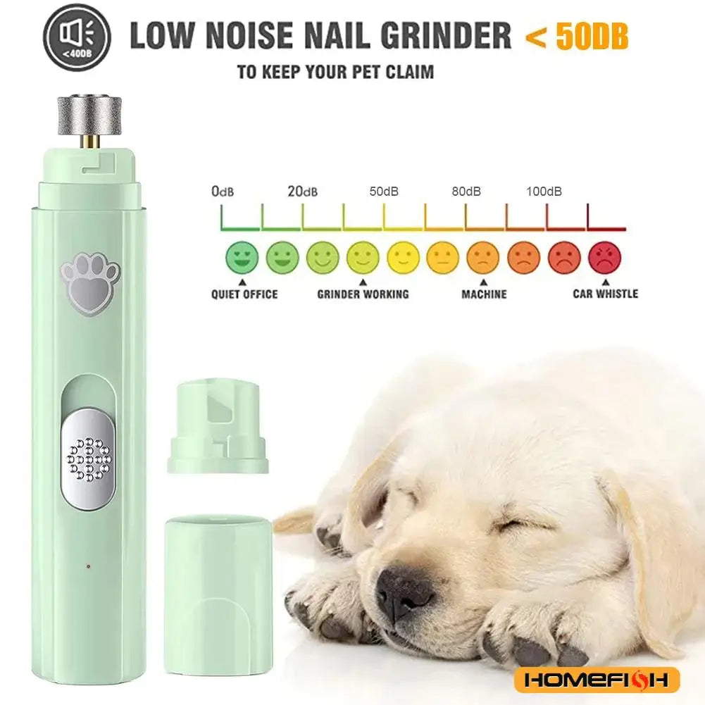 Coupe-ongles électrique pour chiens, tondeuse à ongles rechargeable par USB, sans douleur, avec meuleuse pour petits et grands animaux de compagnie