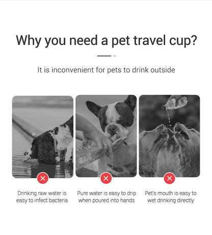 Bouteille d'eau portable pour chien, petite et grande, pour chat, bols d'eau étanches pour promenade en extérieur, fournitures pour Chihuahua et Bouledogue français