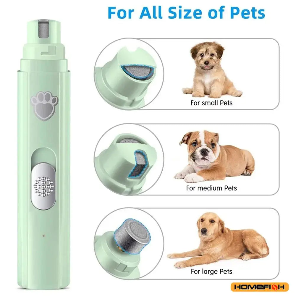 Coupe-ongles électrique pour chiens, tondeuse à ongles rechargeable par USB, sans douleur, avec meuleuse pour petits et grands animaux de compagnie