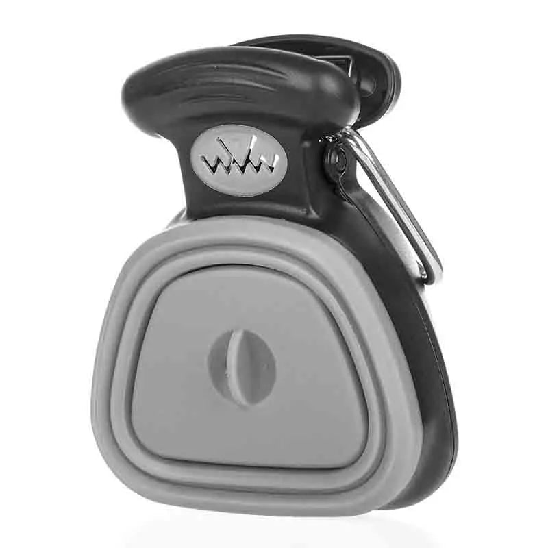 Pelle à excréments pliable pour chien avec 1 rouleau de sacs décomposables, ramasse-excréments propre.