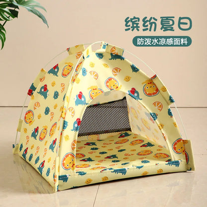 Lit Tente pour Animaux de Compagnie, Canapé-lit Amovible pour Chat, Panier en Toile, Maison Semi-fermée pour Chat, Grotte pour Chien, Lit de Couchage pour Chat pour la Décoration de la Chambre, Fournitures pour Animaux de Compagnie