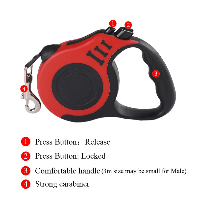 3m 5m Dog Leash for Small Dogs Cat Automatic Retractable