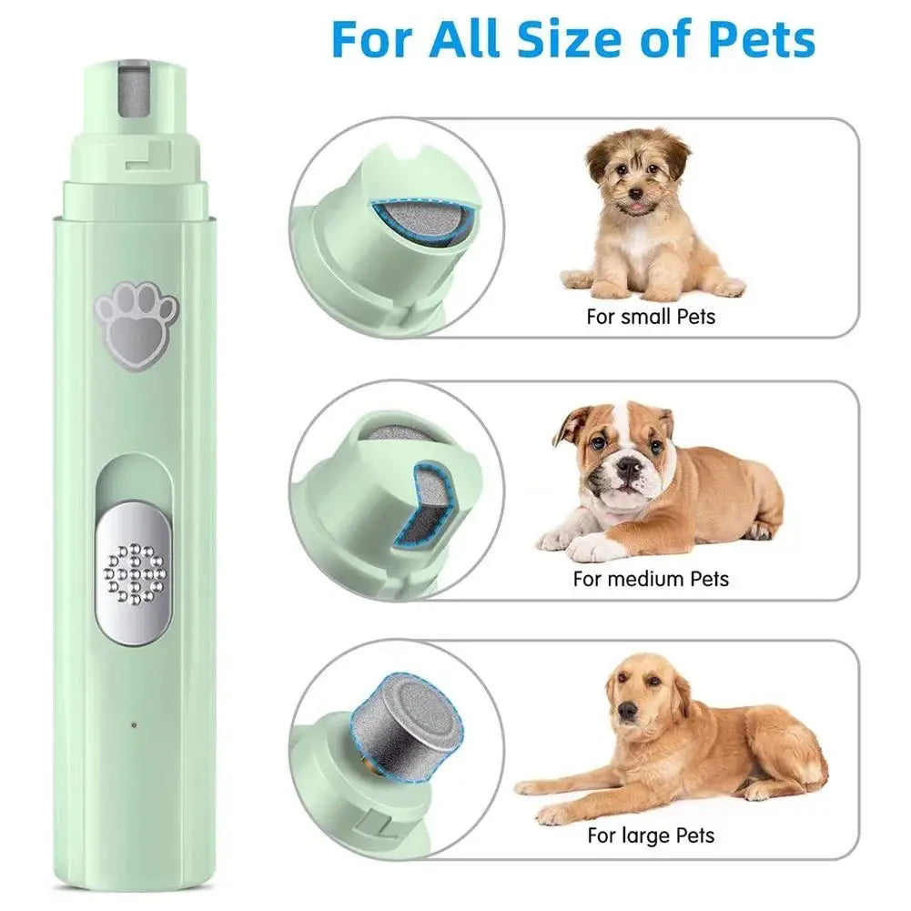 Coupe-ongles électrique pour chiens, tondeuse à ongles rechargeable par USB, sans douleur, avec meuleuse pour petits et grands animaux de compagnie