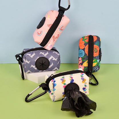 Rainbow Print Fashion Design Dog Poo Bag Holder