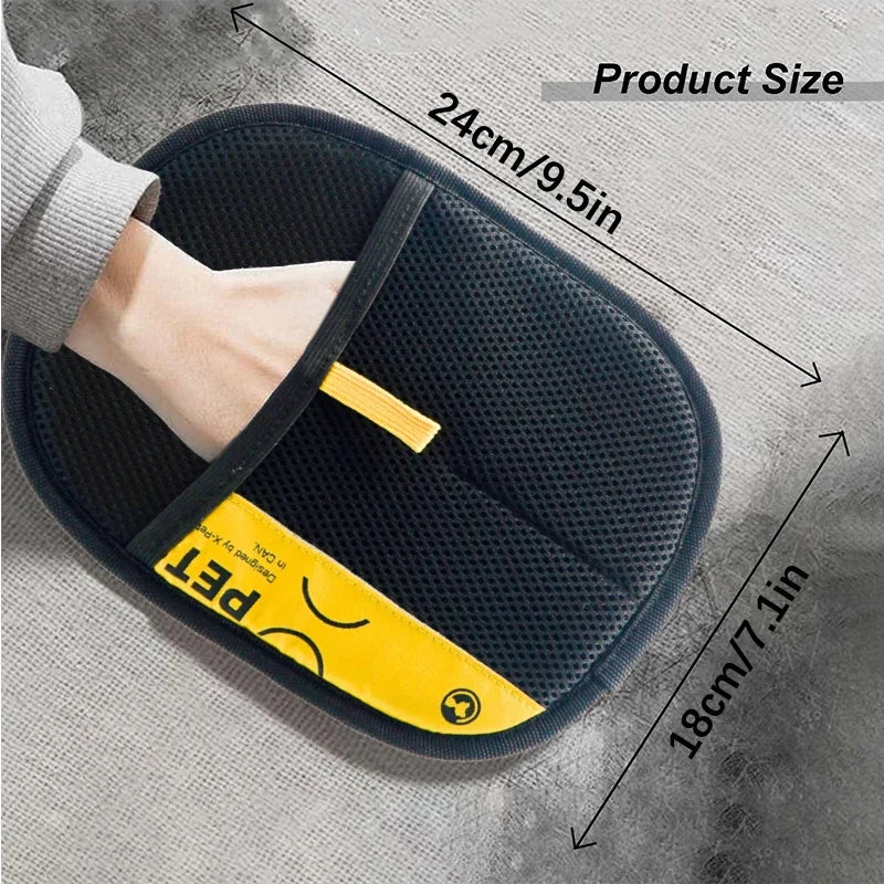 2 in 1 Pet Hair Removal Mitts for Cats Dogs Electrostatic Grooming Glove