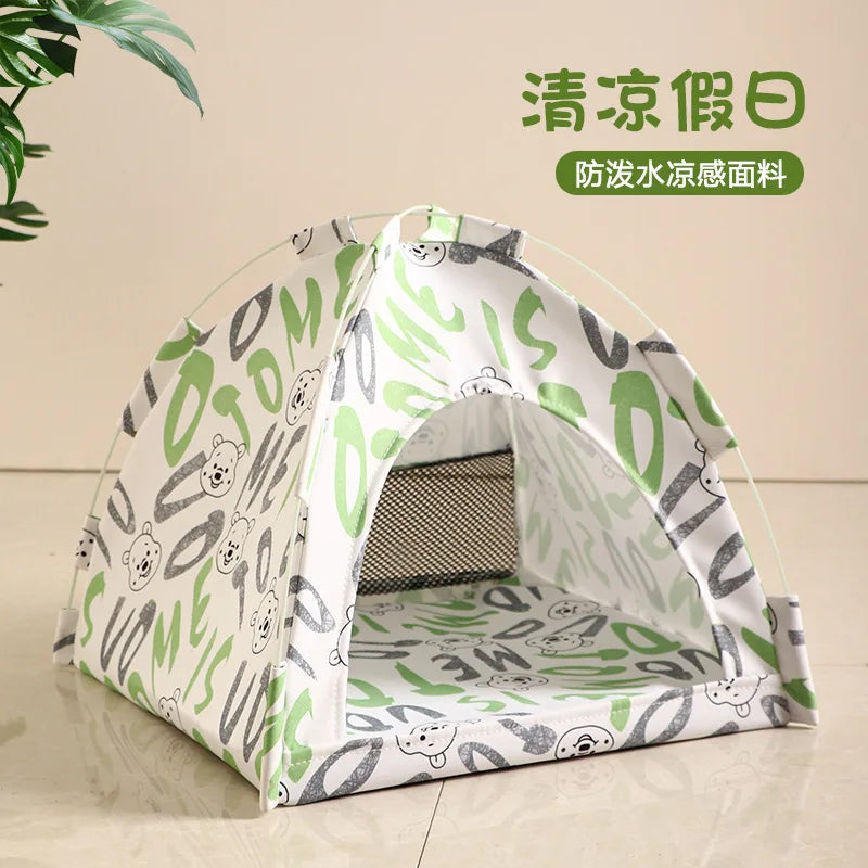 Lit Tente pour Animaux de Compagnie, Canapé-lit Amovible pour Chat, Panier en Toile, Maison Semi-fermée pour Chat, Grotte pour Chien, Lit de Couchage pour Chat pour la Décoration de la Chambre, Fournitures pour Animaux de Compagnie