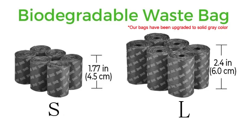 Pelle à excréments pliable pour chien avec 1 rouleau de sacs décomposables, ramasse-excréments propre.