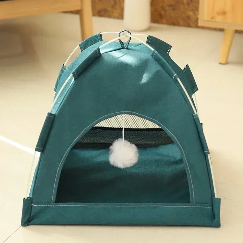 Lit Tente pour Animaux de Compagnie, Canapé-lit Amovible pour Chat, Panier en Toile, Maison Semi-fermée pour Chat, Grotte pour Chien, Lit de Couchage pour Chat pour la Décoration de la Chambre, Fournitures pour Animaux de Compagnie