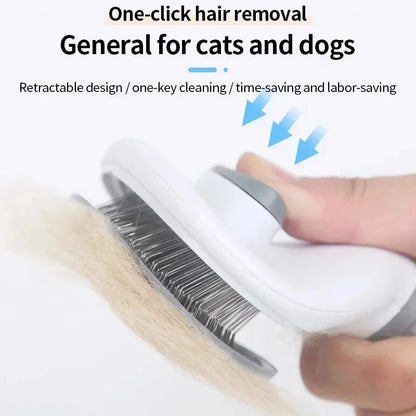 Brosse pour animaux de compagnie, peigne pour chat, brosse autonettoyante pour enlever les poils d'animaux, outils de toilettage pour chiens et chats, peigne démêlant pour animaux de compagnie, accessoires pour chiens