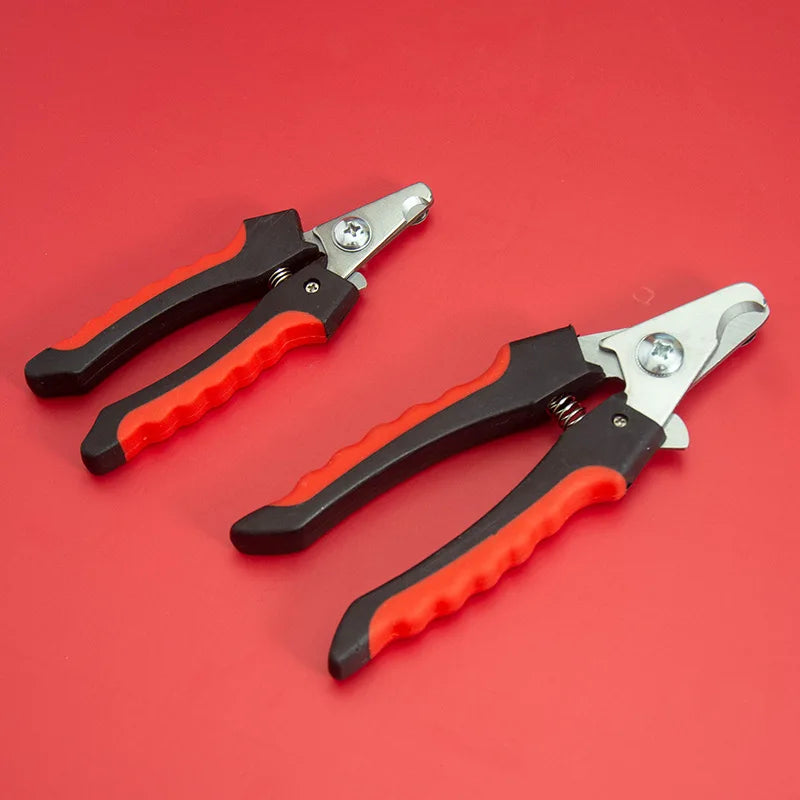 Coupe-ongles pour animaux de compagnie avec lame en forme de faucille, grandes pinces à ongles en acier inoxydable, ciseaux de toilettage multifonctions pour chat et chien (type Teddy)