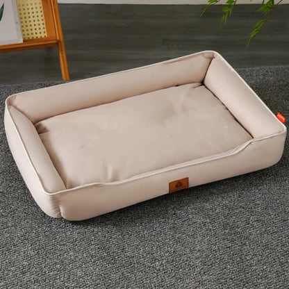 Lit pour chien carré Four Season pour grand chien, matelas résistant aux morsures, lit pour chat, lit pour chien épais et doux, canapé imperméable, maison pour animaux de compagnie