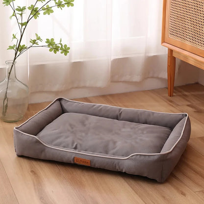 Lit pour chien carré Four Season pour grand chien, matelas résistant aux morsures, lit pour chat, lit pour chien épais et doux, canapé imperméable, maison pour animaux de compagnie