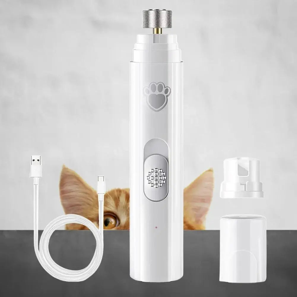 Coupe-ongles électrique pour chiens, tondeuse à ongles rechargeable par USB, sans douleur, avec meuleuse pour petits et grands animaux de compagnie
