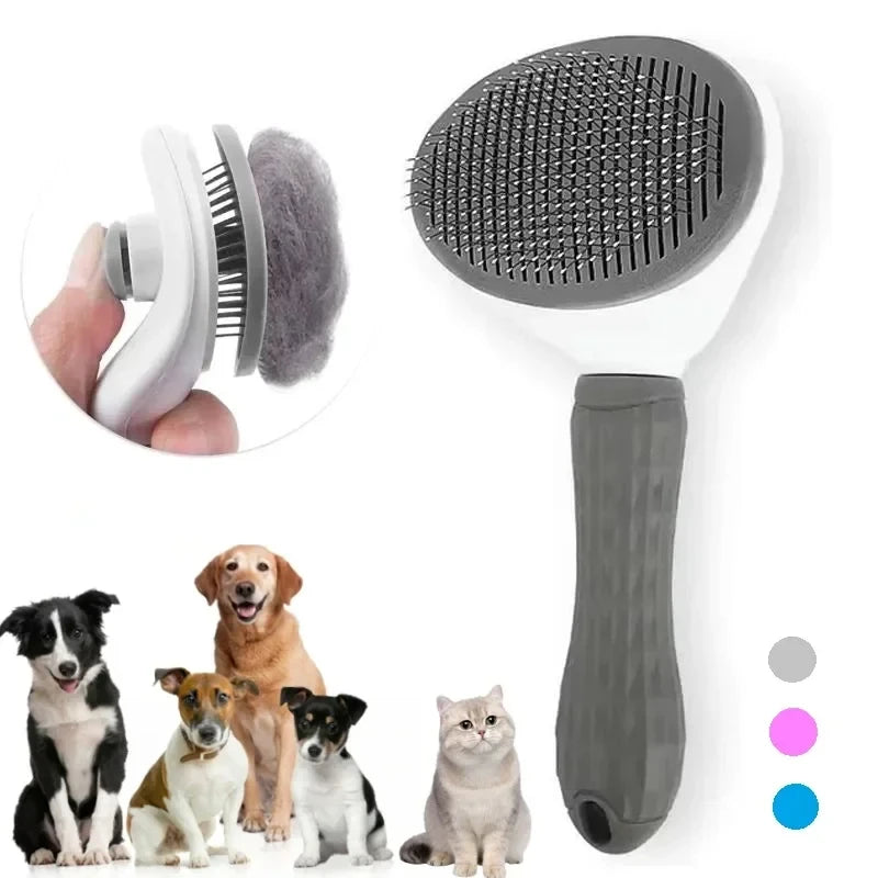 Brosse pour animaux de compagnie, peigne pour chat, brosse autonettoyante pour enlever les poils d'animaux, outils de toilettage pour chiens et chats, peigne démêlant pour animaux de compagnie, accessoires pour chiens