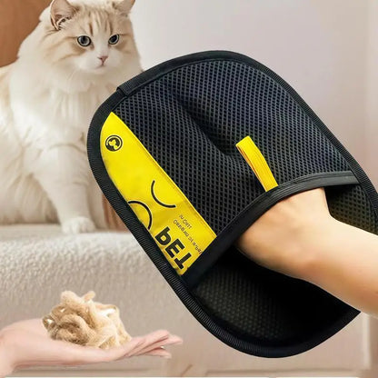 2 in 1 Pet Hair Removal Mitts for Cats Dogs Electrostatic Grooming Glove