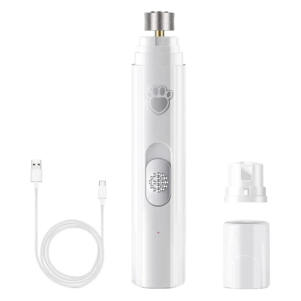 Coupe-ongles électrique pour chiens, tondeuse à ongles rechargeable par USB, sans douleur, avec meuleuse pour petits et grands animaux de compagnie