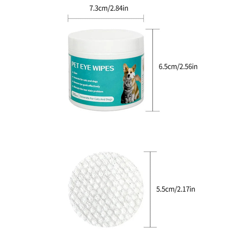 Produits de nettoyage pour animaux domestiques Lingettes oculaires pour enlever les traces de larmes Lingettes humides nettoyantes pour chats Nettoyage des yeux et élimination des traces de larmes