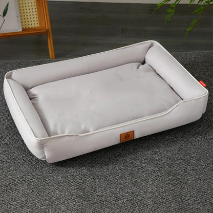 Lit pour chien carré Four Season pour grand chien, matelas résistant aux morsures, lit pour chat, lit pour chien épais et doux, canapé imperméable, maison pour animaux de compagnie