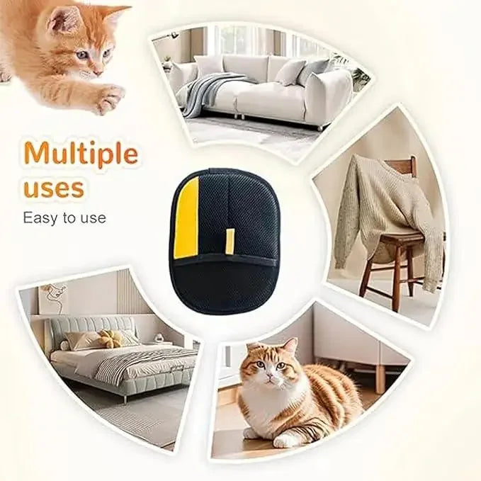 2 in 1 Pet Hair Removal Mitts for Cats Dogs Electrostatic Grooming Glove