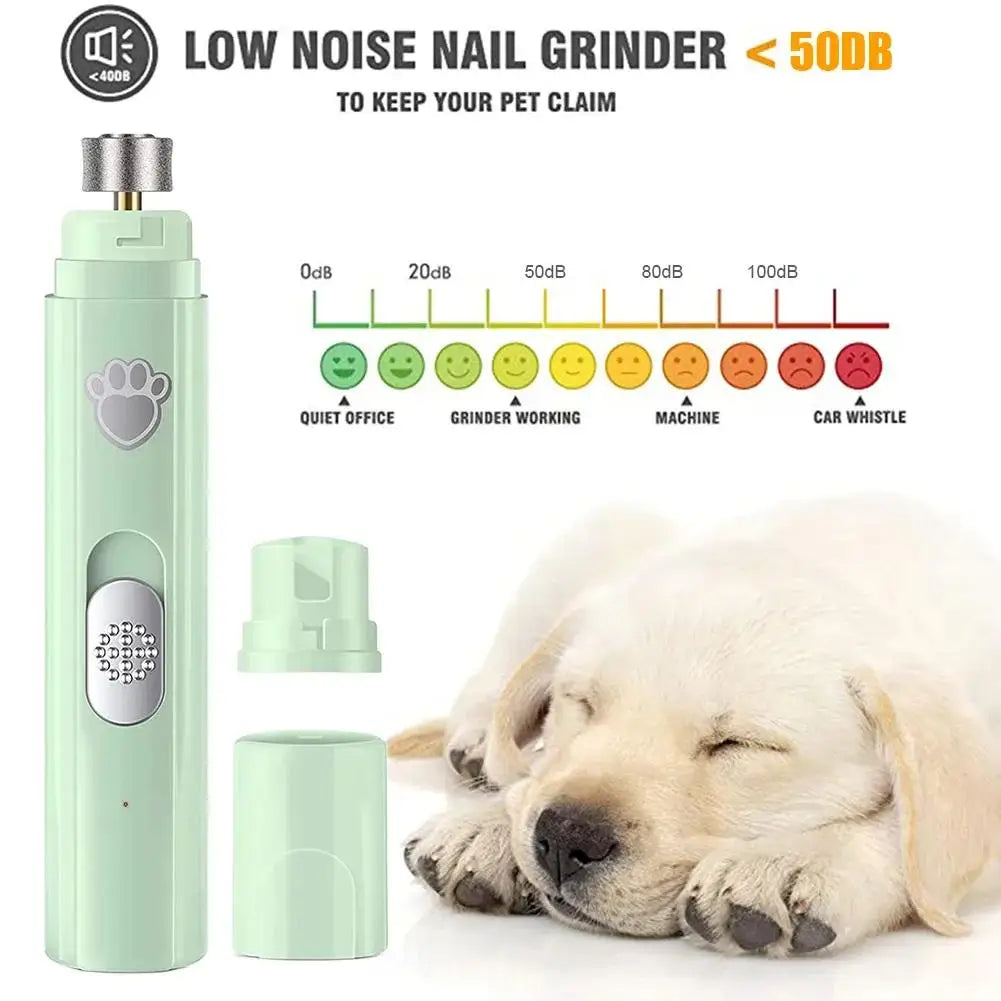 Coupe-ongles électrique pour chiens, tondeuse à ongles rechargeable par USB, sans douleur, avec meuleuse pour petits et grands animaux de compagnie
