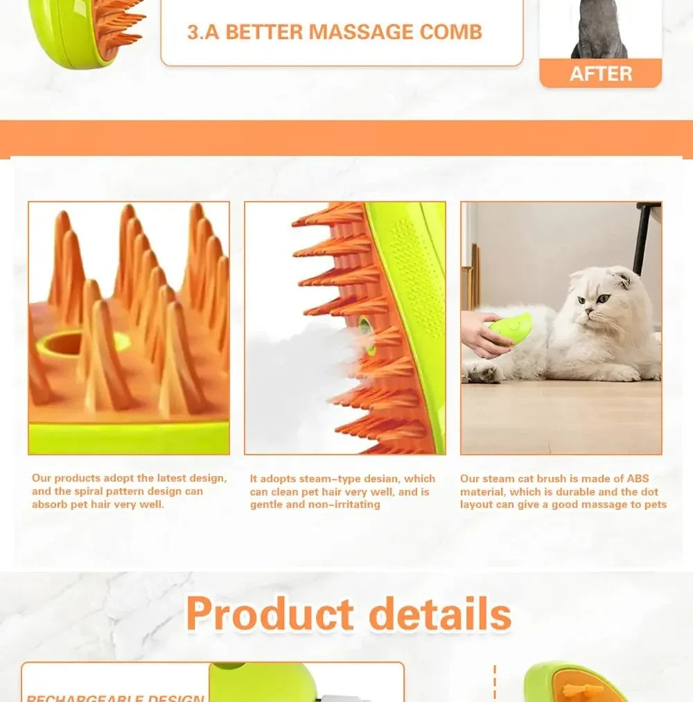 Cat Dog Steamy Brush Steam Brush Electric Sprayer