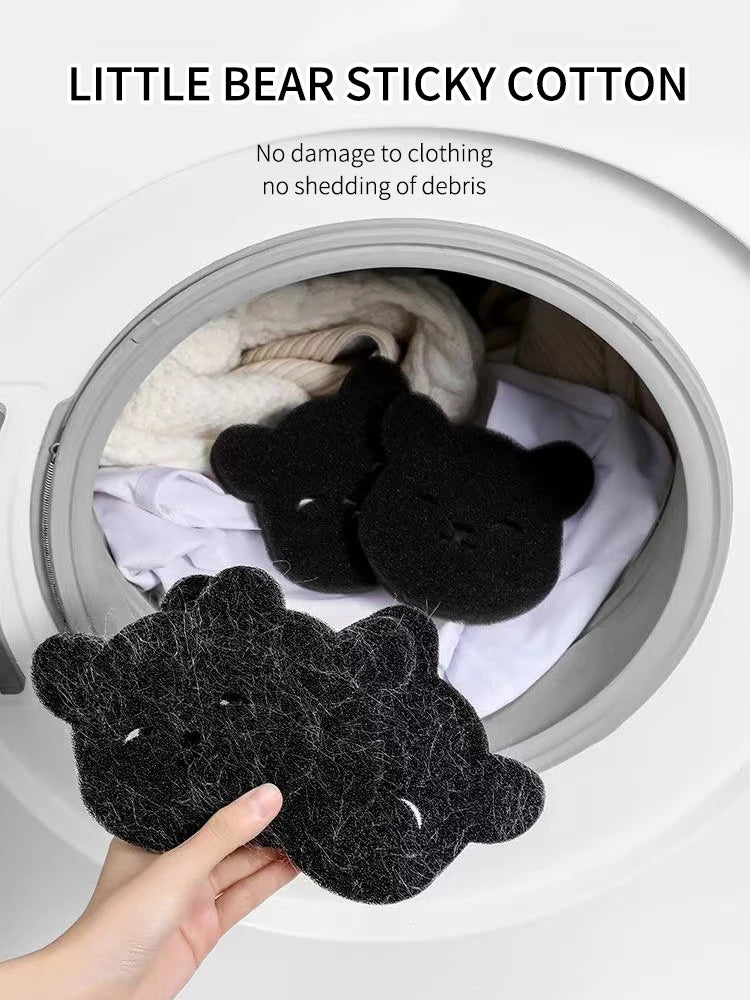 2 /4 Sets Of Household Pet Hair Remover, Machine Washed Bear Sticky Spong