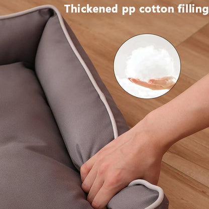 Lit pour chien carré Four Season pour grand chien, matelas résistant aux morsures, lit pour chat, lit pour chien épais et doux, canapé imperméable, maison pour animaux de compagnie