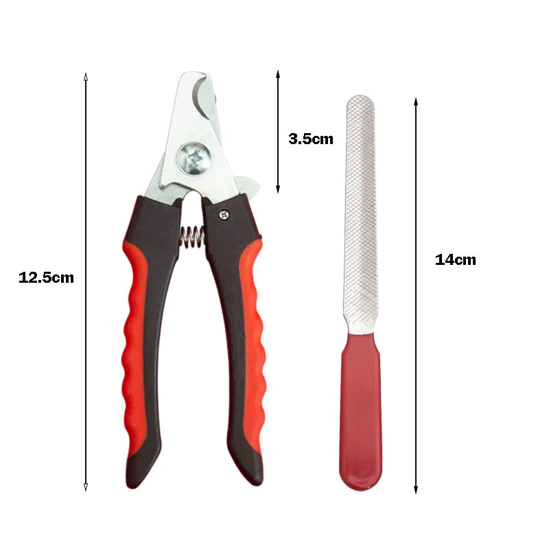 Coupe-ongles pour animaux de compagnie avec lame en forme de faucille, grandes pinces à ongles en acier inoxydable, ciseaux de toilettage multifonctions pour chat et chien (type Teddy)