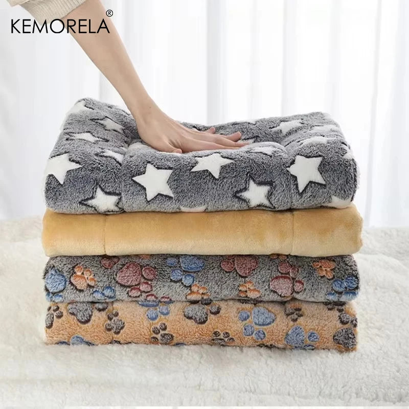 KEMORELA Tapis de couchage en flanelle pour animaux de compagnie, lit pour chien, hiver, chiot, canapé, matelas, coussin pour petits et grands chiens, couverture, fournitures pour animaux de compagnie
