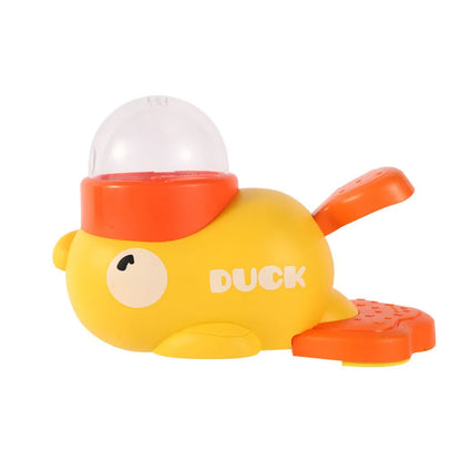 Distributeur interactif de friandises en forme de canard jaune pour chat, jouet d'entraînement durable en plastique pour chien, puzzle, mangeoire lente, jouet de divertissement pour chien.