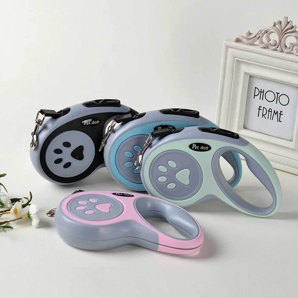 3m 5m Nylon Pet Dog Leash Automatic Retractable Extending Rope