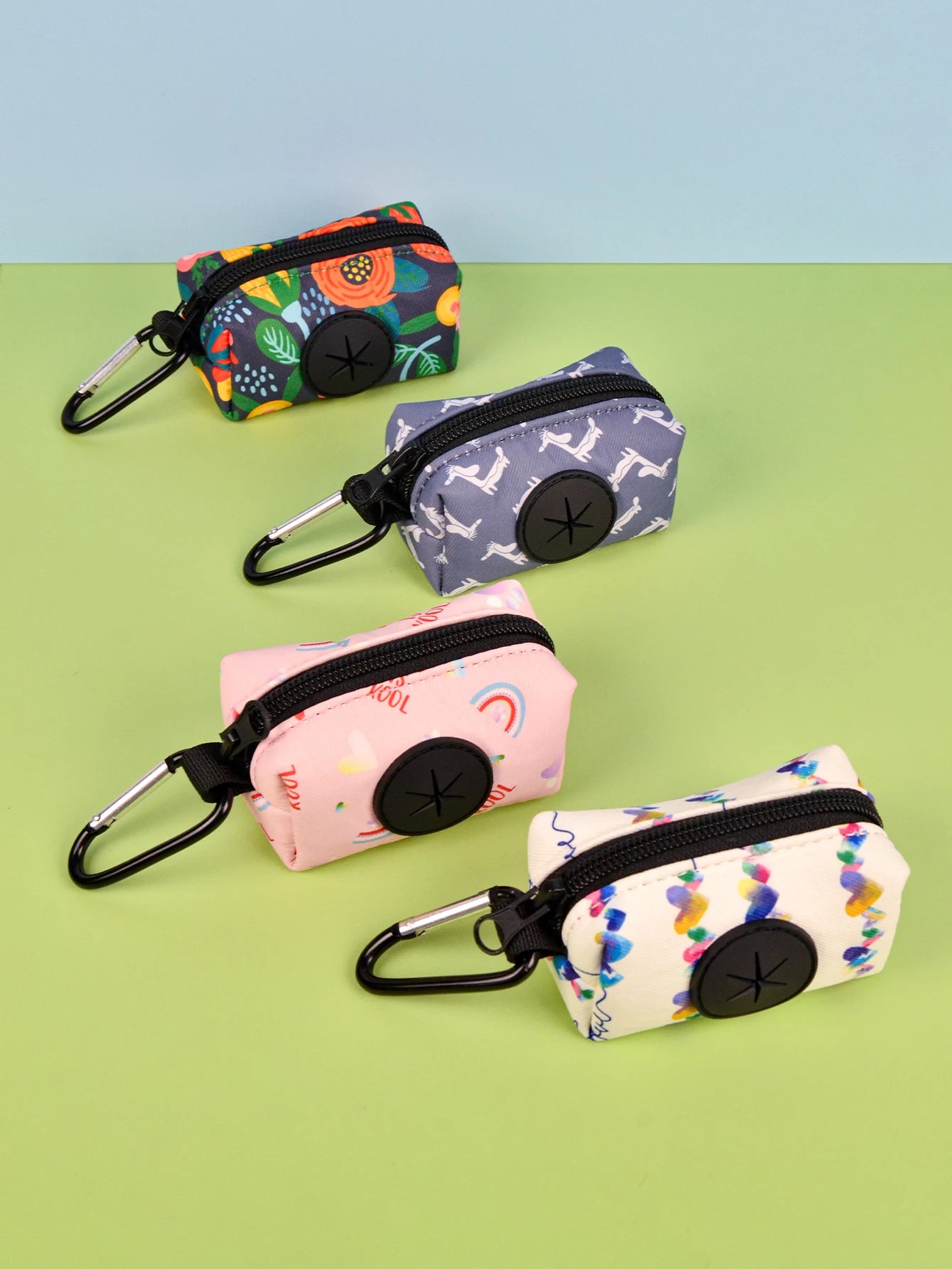 Rainbow Print Fashion Design Dog Poo Bag Holder