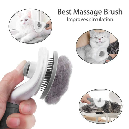 Brosse pour animaux de compagnie, peigne pour chat, brosse autonettoyante pour enlever les poils d'animaux, outils de toilettage pour chiens et chats, peigne démêlant pour animaux de compagnie, accessoires pour chiens